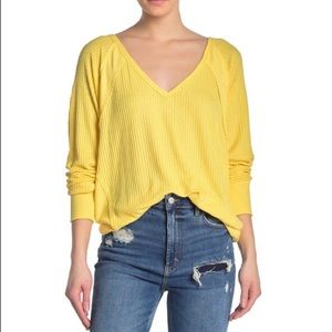 Free people Santa Clara thermal in yellow size S